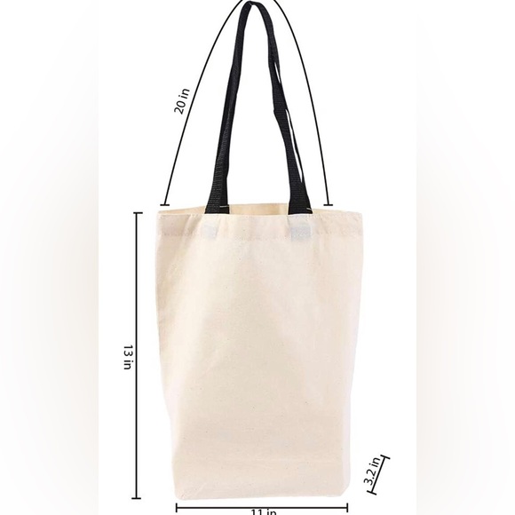 Canvas tote bag. Multipurpose. Books, beach toys/towels, etc. - Picture 3 of 3